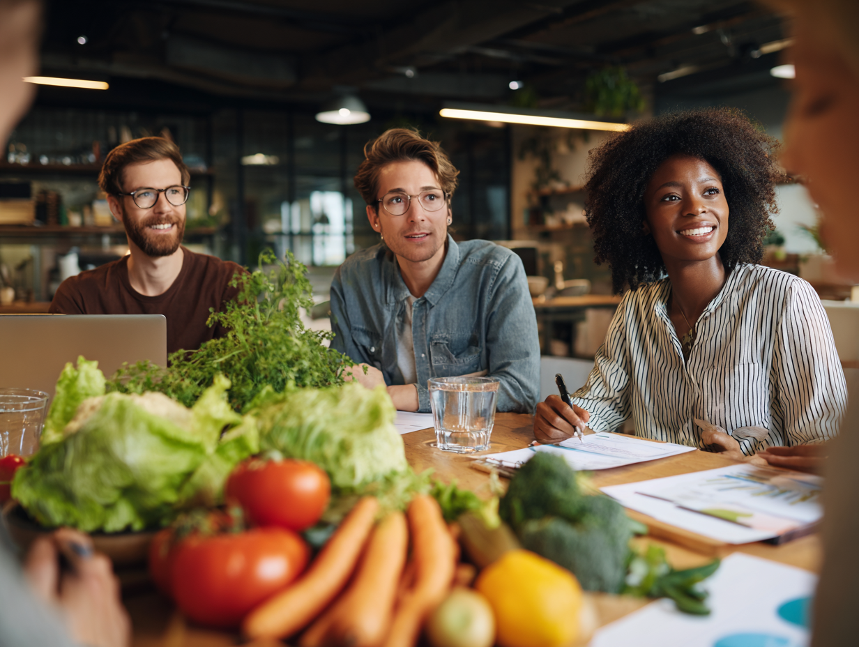 Сім'я готує здорову їжу разом